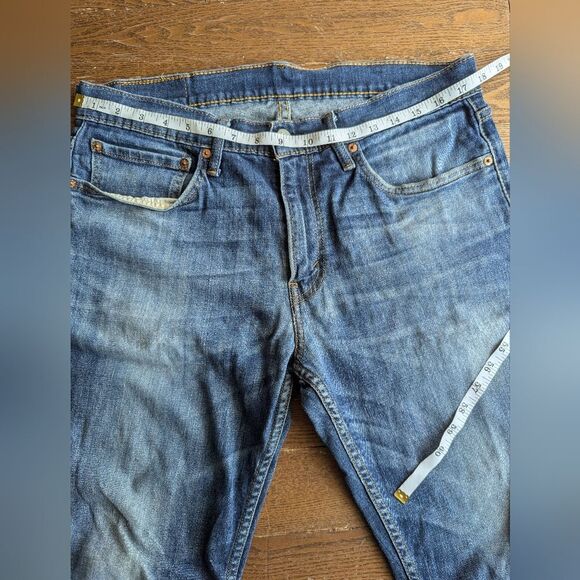 Levi's 511 Slim Fit Tapered Leg Mens Distressed Destroyed Jeans Size 34 X 34 - Picture 4 of 8